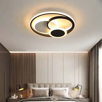 

New Creative Modern LED Ceiling Lights For Living Room Bedroom Study Room White Black Ceiling Lamp light fixtures AC110V 220V