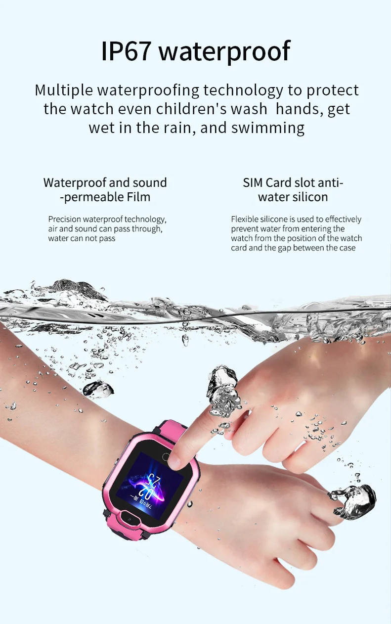 S6 Детские Смарт-часы водонепроницаемые 4G gps wifi LBS трекер телефон часы SOS видео звонок для детей анти-потеря монитор Детские умные часы