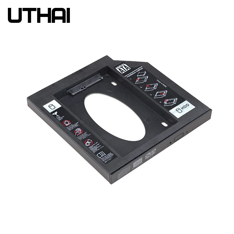 UTHAI T02 cd-rom диск SSD карман для жесткого диска ноутбука Внутренний корпус 2,5 дюймов SATA I II III жесткий диск HDD 9,5 мм/8,9 мм/9,0 мм SATA3