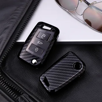 

For VW Key Cover Car Key Case Protection for Skoda Octavia Kodiaq Karoq for SEAT Ateca Leon Ibiza For VW Polo Golf 7 Tiguan