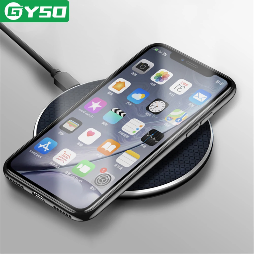 Беспроводное быстрое зарядное устройство 10 Вт для Iphone 11 8 Plus беспроводное Qi Samsung S10