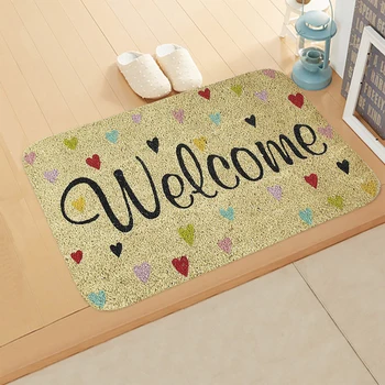 

Welcome letter Print Doormats Rectangle Non-Slip Door Mat Bedroom Kitchen Entrance Print Floor Mat Doormats