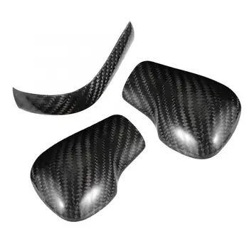 

3pcs/set Carbon Fiber Car Gear Shift Knob Decoration Trim Cover Sticker Car Accessories Interior Gear Shift Knob Head Trim