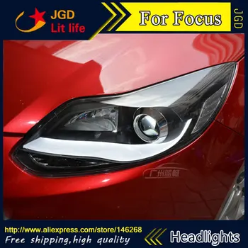 

Car styling LED HID Rio LED Ford Focus headlights Head Lamp case for Ford Focus headlight 2012 2013 Bi-Xenon Lens low beam
