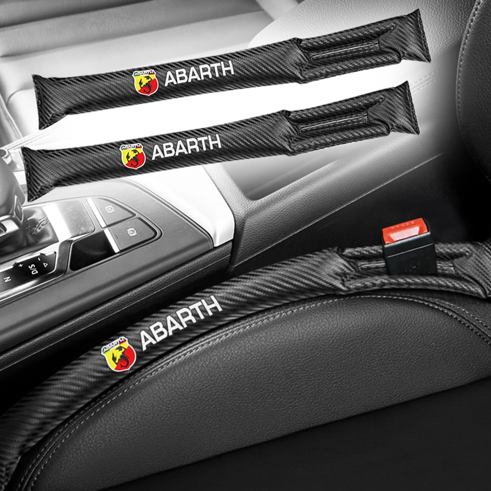 

2PCS Faux Leather Auto Seat Gap Pad Filler Spacer Slot Plug Car-styling Accessories For Abarth 500 Stilo Ducato Palio Bravo