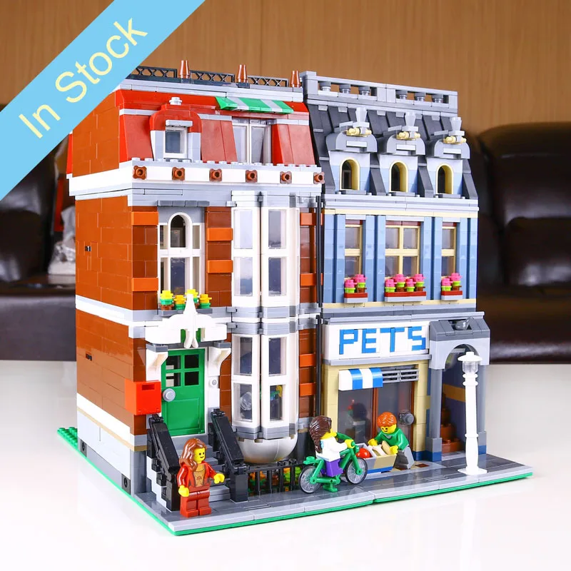 

In Stock 15009 2082pcs Creator Expert City Street View Series Pet Shop Building Blocks Bricks Kids toys Christmas Gift 10264