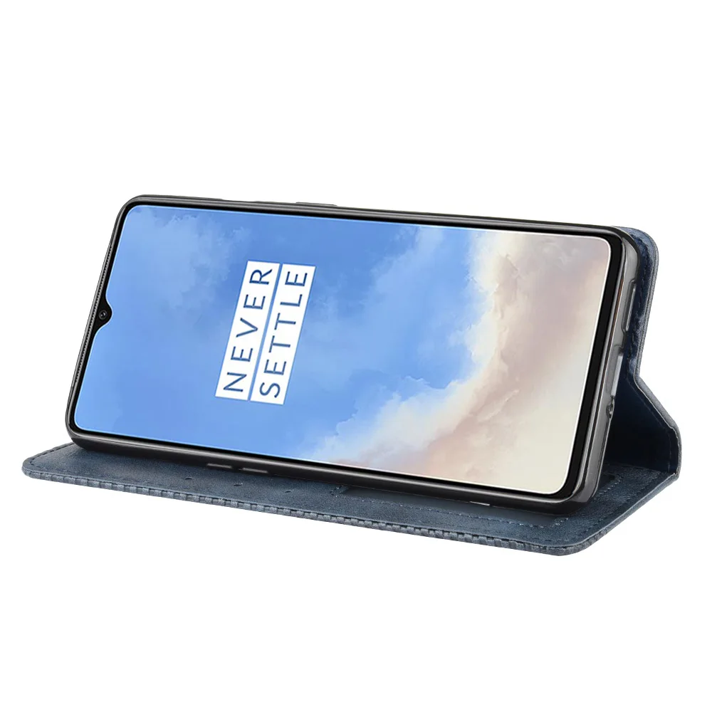 Магнитный винтажный кожаный чехол премиум класса, чехол для Oneplus 7T One Plus 7T 1+ 7 T, чехол с откидной крышкой 6,55 дюймов, легкомысленный чехол с защитой от падения
