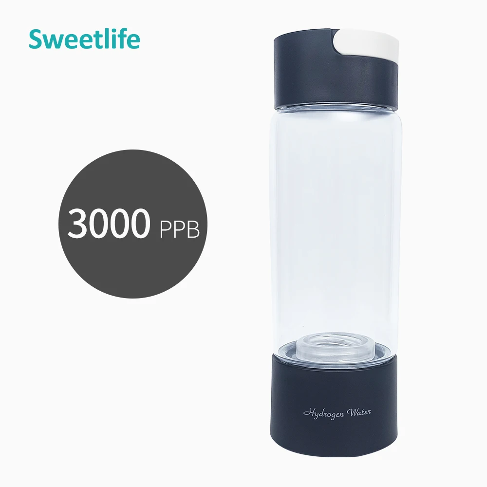 

Super Antioxidant ORP Max 3000ppb High Hydrogen Water Generator Bottle with Adapter and easy Breath H2 Gas with Inhalation Kit