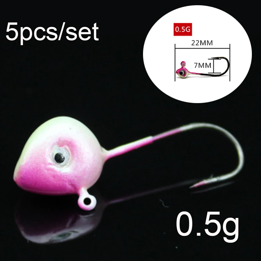 5 шт./партия свинец+ высокоуглеродистая сталь розовый мини крючок для джиггинга искусственная наживка колючая простой рючок для рыбалки рыболовный снасти инструменты