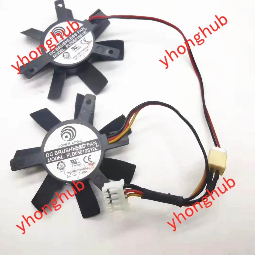 Lógica de Alimentação Pld05010s12l dc 12v 0.1a 45 mm de Diâmetro. 32 mm C.t.c 5-fio-pin Frameless Servidor Ventilador de Refrigeração - Imagem 2