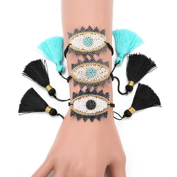 

ZHONGVI Dropshipping MIYUKI Pulseras Evil eye Bracelet Turkey Evil Eye Bracelets Handmade For Women Gifts Jewelry Delicas Beads