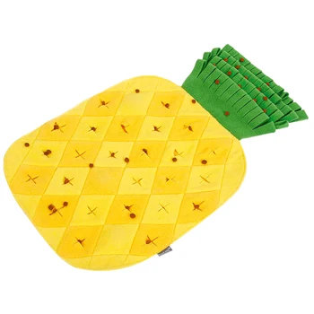 

Pet Dog Mat Hidden Food Bowl Puzzle Training Toys Puppy Snuffle Mat Costing Energy Slowing Feeding Pineapple Dog Sniffing Pad