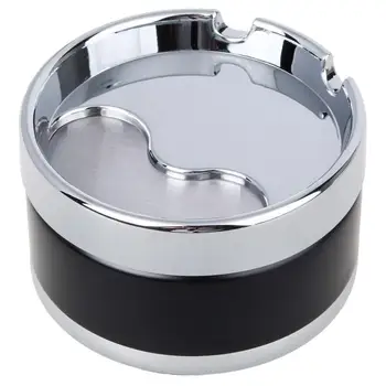 

15 Portable cigar accessories metal ashtray rotating cover fully enclosed removable cleaning station smokeless car ashtray 3