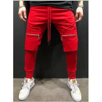 

Hip Hop Streetwear Men's Splice Joggers Pants Fashion Men Casual Cargo Pant Trousers High Street Elastic Waist Harem Pant Men