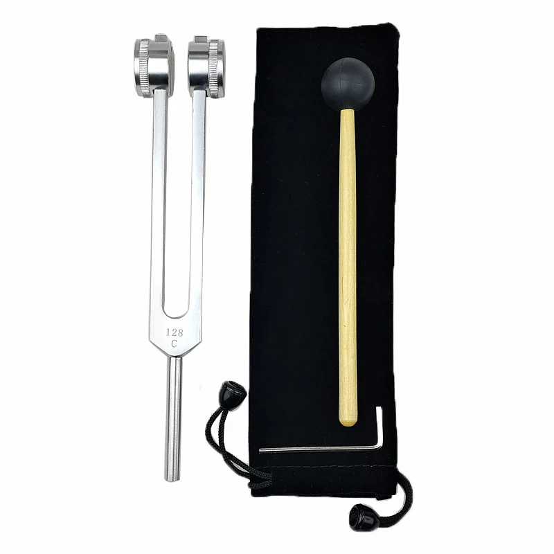 

128Hz Frequency Neural tuning mining ear Tuners testing fork aluminum test Equipment Mallet Striking Hammer gold Ear massager