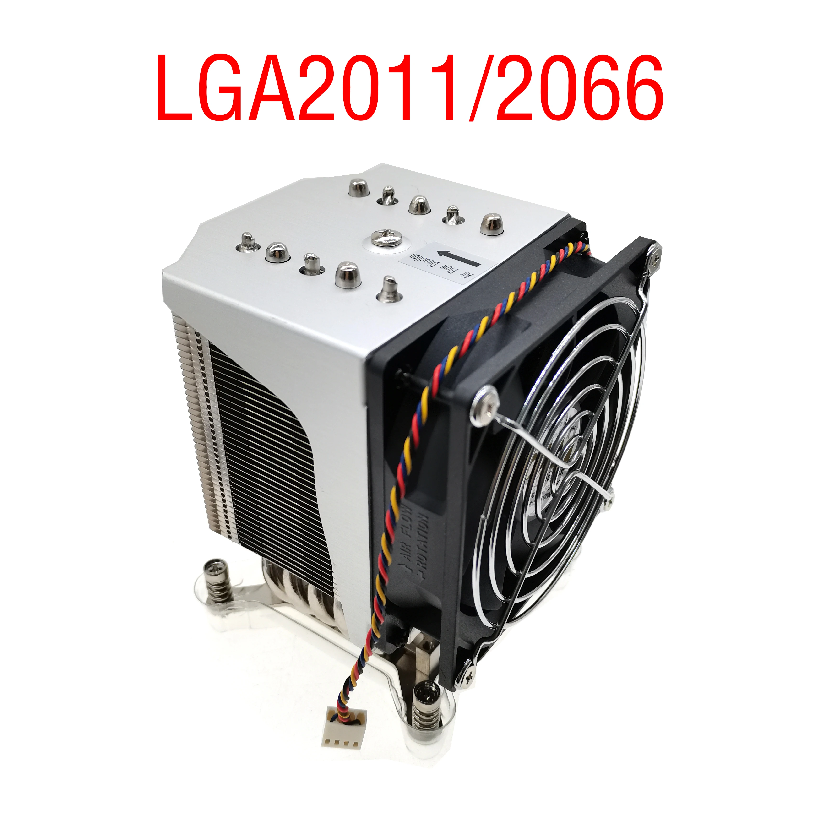 Высококачественный 80*80 мм LGA2011/2066 квадратный радиатор с 5 тепловыми трубками для
