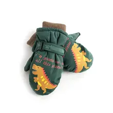 Ветрозащитные варежки для малышей; Детские Зимние теплые Нескользящие лыжные перчатки с пушистой подкладкой для девочек и мальчиков