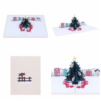 

3D Popup Christmas Tree Festival Greeting Card,