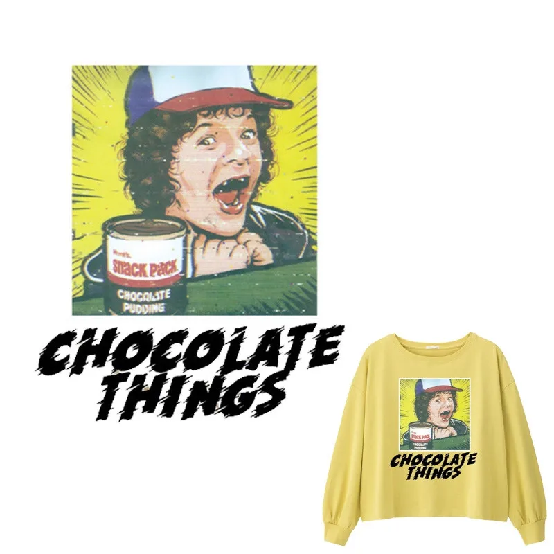 

Stranger Things Iron on Heat Transfer Printing Patches Stickers for Clothes T-shirts DIY Appliques Washable Patch