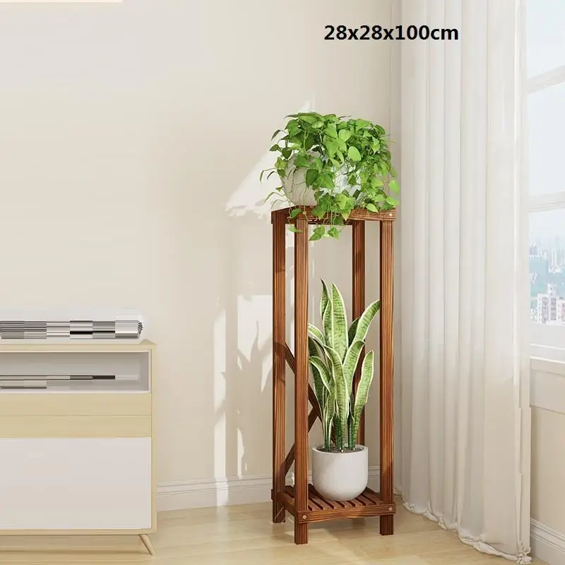 Flores Estante Para Plantas For Wood Scaffale Porta Piante Indoor Balcony Shelf Rack Dekoration Outdoor Flower Plant Stand - Цвет: MODEL C