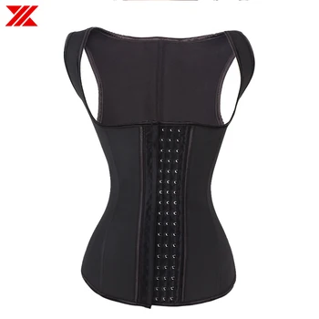 

HEXIN 4 Rows Hook 100% Latex Waist Trainer Vest Corset Women Body Shaper 9 Steel Bones Waist Cincher Shapewear Fajas Body shaper