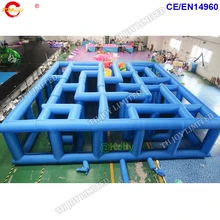 Гигантская надувная бирка лабиринта для продажи, наружный надувной лабиринт lazer tag carnival games производитель