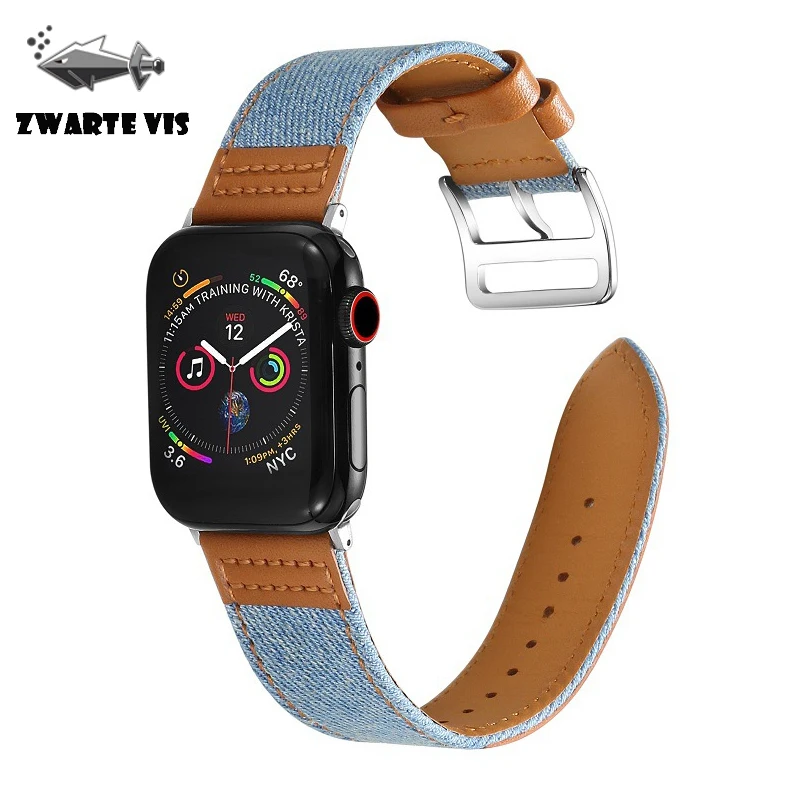 Для Apple Watch ремешок для Apple Watch 4 3 2 1 часы 44 мм 42 мм 40 мм 38 мм повседневный кожаный тканевый индивидуальный ремешок для мужчин и женщин