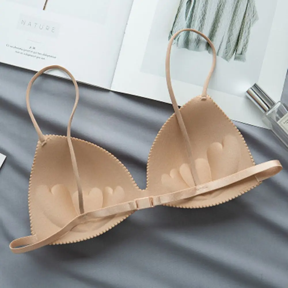 Women Bra Seamless Ultra-thin Underwear Women Thin Shoulder Strap Girls Backless Bra Push Up Bra One Piece Bra Breast Wrap