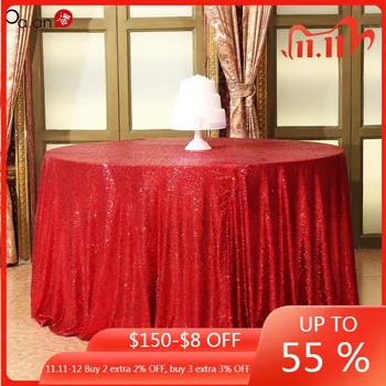 

Joyous Sequin Round Tablecloths Blingbling Table Cloth Christmas Table Cover Wedding Party Decoration Newyear Decor Dropshipping