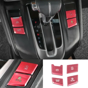 

For Honda CRV CR-V 17-20 Button Cover Trim Decor 4pcs/Set DIY Replacement