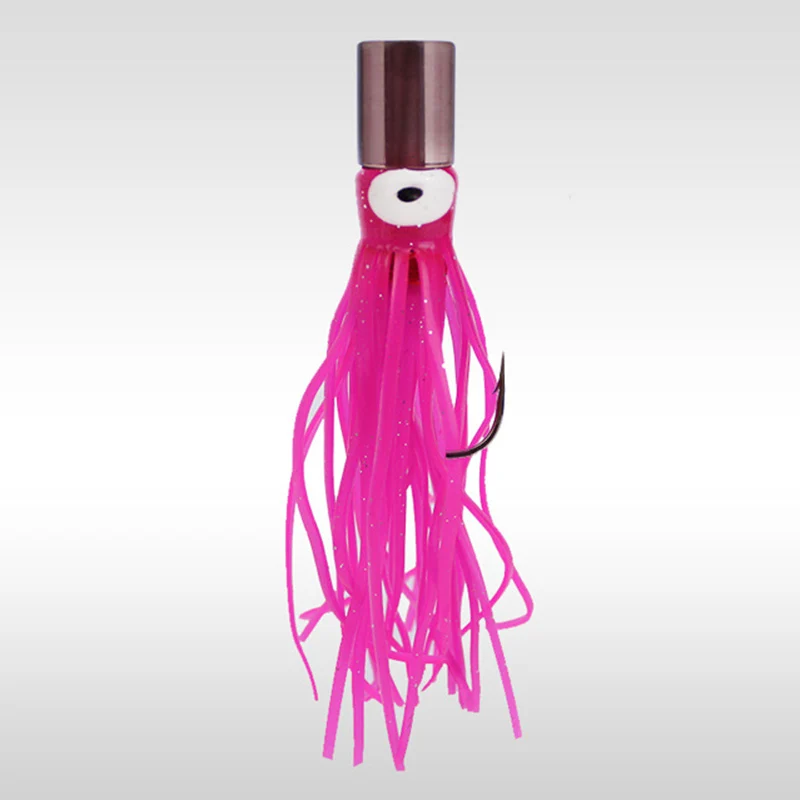 

Resin Octopus Hook Fishing Bait Boat Fishing Trolling Simulation Lure With 100cm nylon Line good gloss strong texture Hook