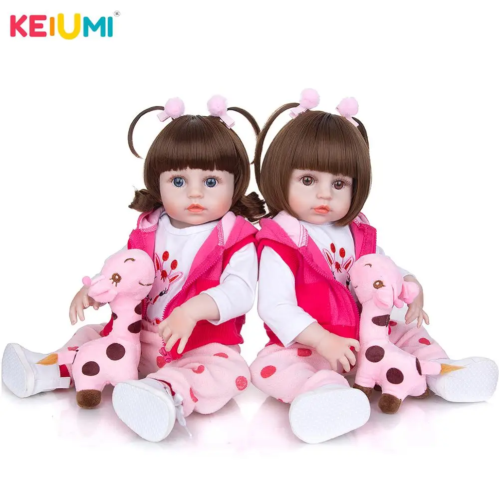 KEIUMI водонепроницаемый Reborn Baby Dolls девочка полный силиконовый винил Реалистичная