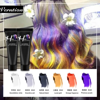 

Verntion 1 pcs Temporary Fashion Grandma Grey Hair Dye Permanent DIY Hair Color Wax Hair Colour Cream Gel Styling Unisex HairDye