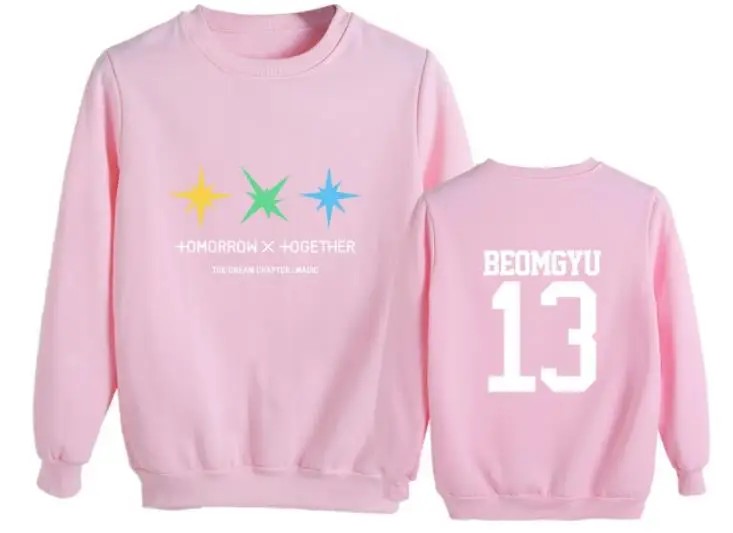 Новое поступление txt the dream chapter magic album одноименный Принт толстовки kpop унисекс флисовый пуловер с круглым вырезом толстовка - Цвет: 24