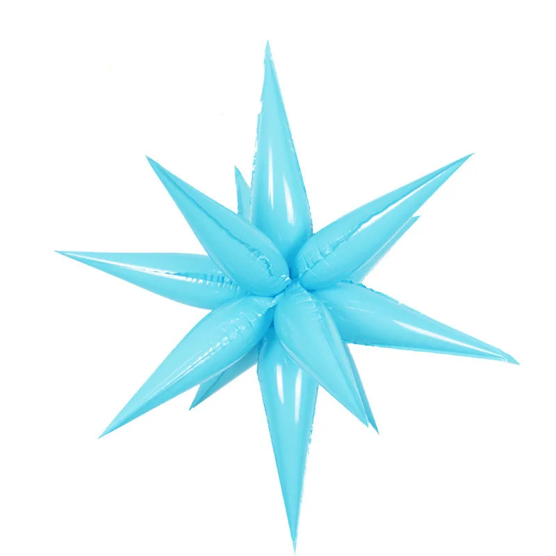 Light Blue 10pcs Explosion star balloons Birthday party opening ceremony Wedding decoration Water drop cone Foil balloons Party Supplies - Цвет: Light Blue