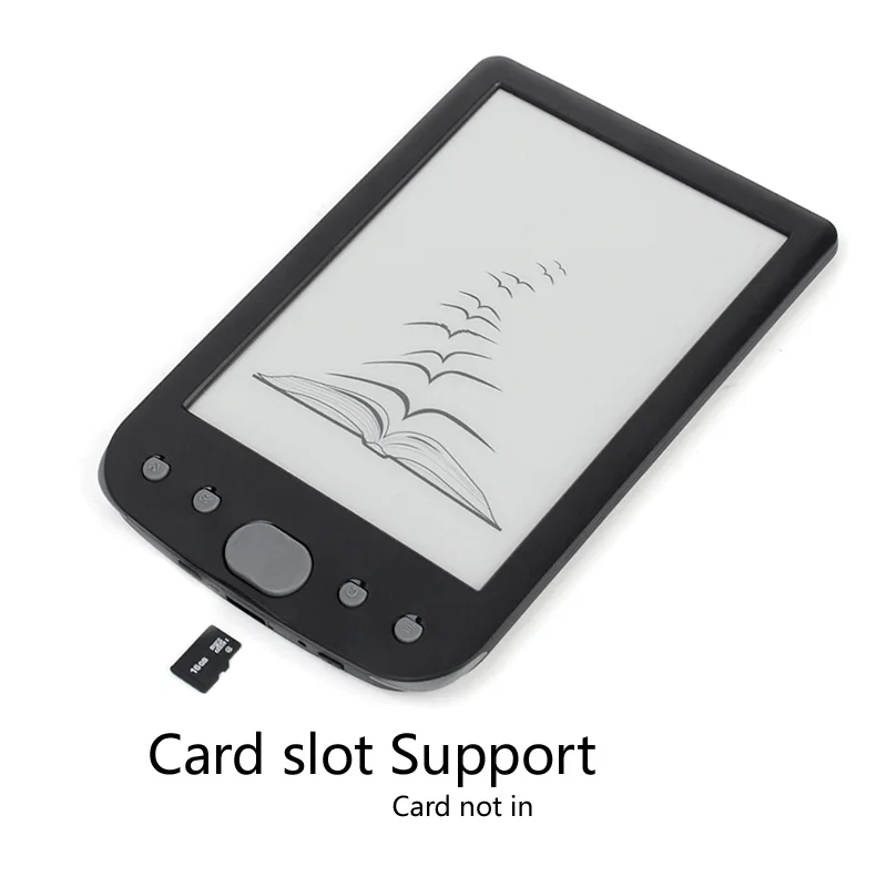 6 дюймов EINK экран Ebook Reader Поддержка TXT PDF Reader Поддержка карты фабрика прототип низкая цена продажи