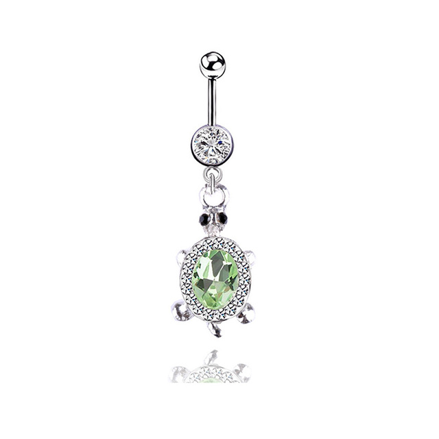 Sexy Navel Piercing Belly Ring Belly Button Rings Barbell Bar Zircon Dangling Ombligo Party Round for Woman Body Jewelry 14g