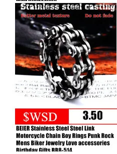 BEIER Новое поступление кольцо из нержавеющей стали 316L высокое качество Панк Череп Байкер для мужчин модные украшения подарок BR8-668
