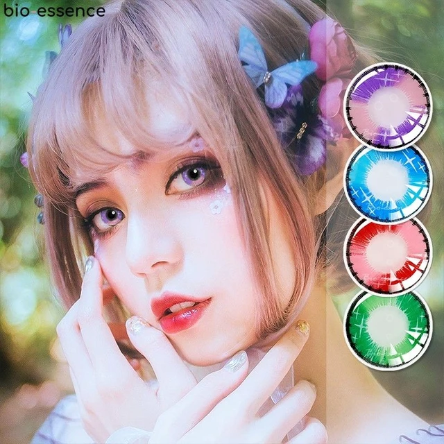 Bio-essence 1 Pair Color Contact Lenses for Eyes Anime Makeup Accessories  Comic Tears Cosplay Lense