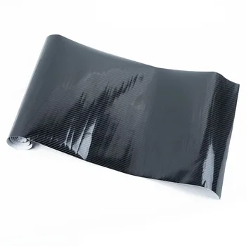 

3 Sizes 7D High Gloss Black Carbon Fiber Vinyl Wrap Bubble Free Air Release 6Dcarbon vinyl black 7d weather proof Car foil