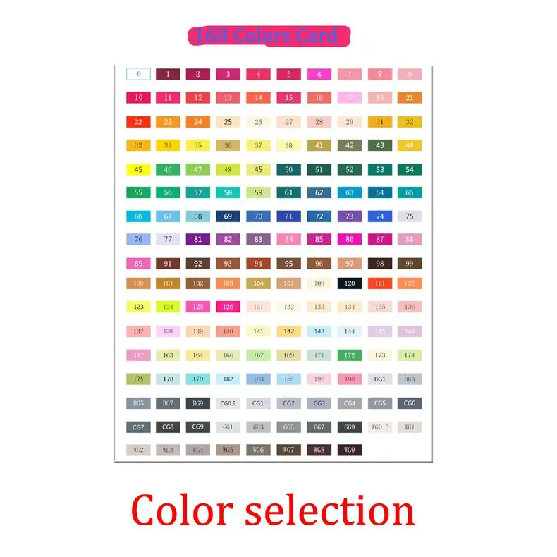 168 Full Color TouchFIVE 30/40/60/80/168 Цвет маркер для рисования набор двойной головой художественный эскиз жирной на спиртовой основе маркеры для анимации Manga - Цвет: 168 Full Color