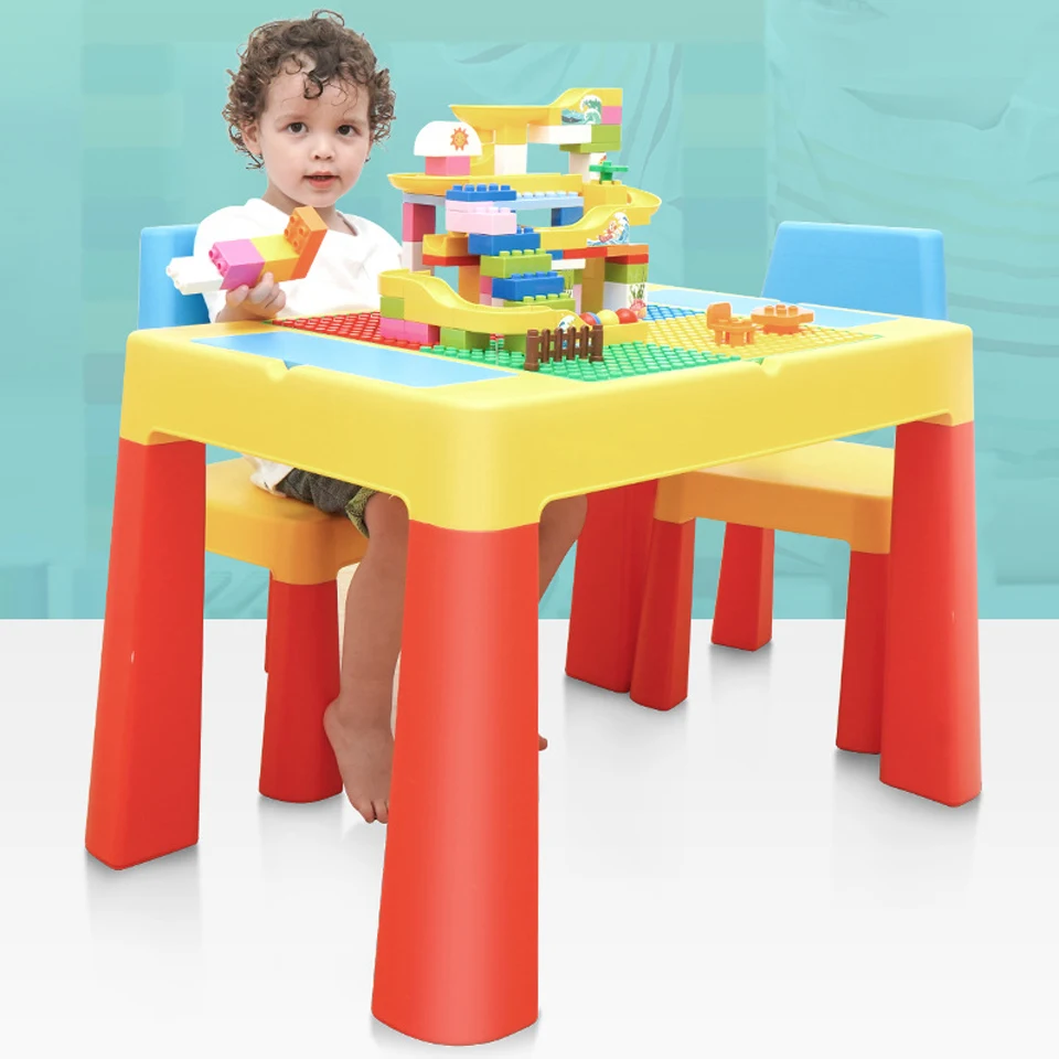 Детский разноцветный конструктор для мальчиков и девочек игровой учебный стол