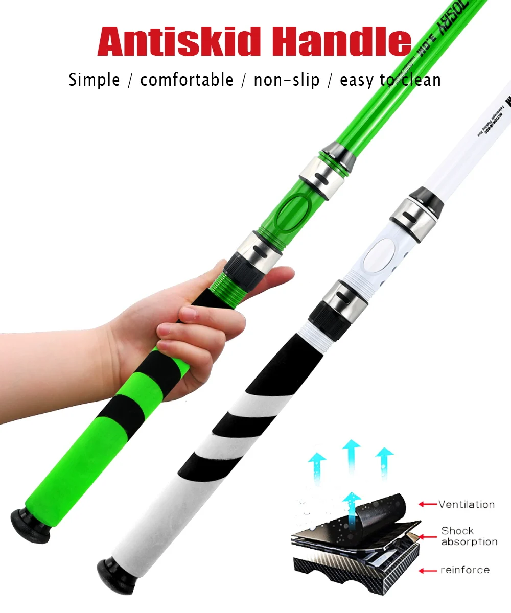 2020 NEW Carbon Fiber Telescopic Carp Pesca Sea Fishing Rod pole Portable Spinning Travel Ultralight 2.1M 2.4M 2.7M 3.0M GREEN