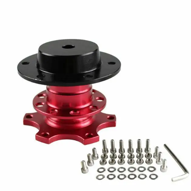 Алюминиевый 6 отверстие рулевого колеса автомобиля Quick Release Snap off Hub Adapter Kit