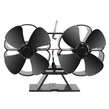 

Double Stove Fan For Fireplace Wood Log Burner Twin Heat Powered Eco Fan Fireplace Fan Thermal Power Fan