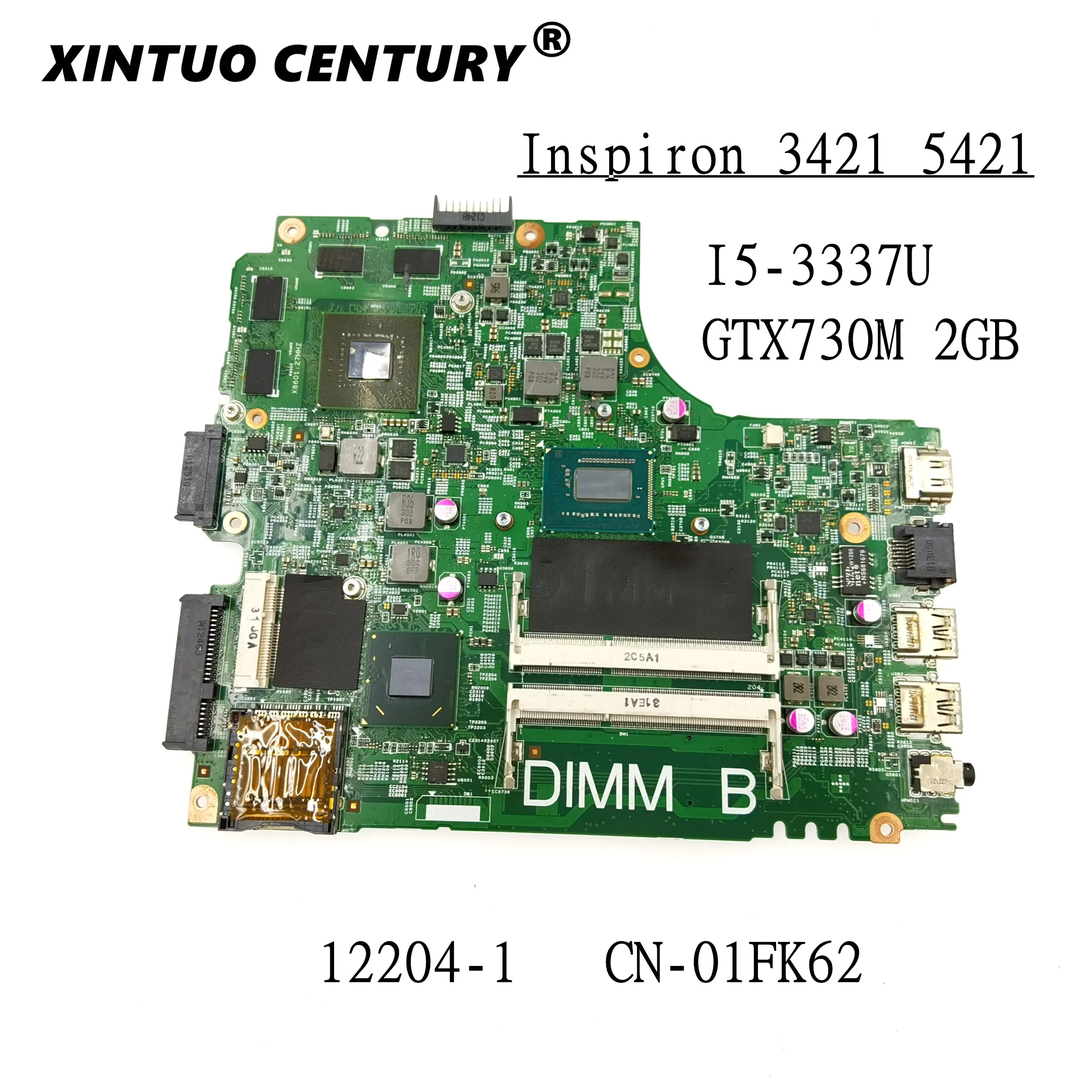 CN-01FK62 01FK62 1FK62 для Dell Inspiron 3421 5421 Материнская плата ноутбука 12204-1 DNE40-CR 5J8Y4 W/ i5-3337U