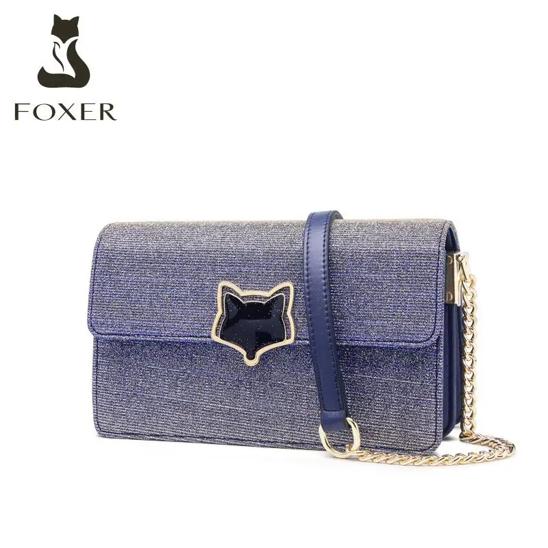 

FOXER luxury fashion high quality women's chain small bag women 2020 new trendy fashion wild messenger shoulder bag