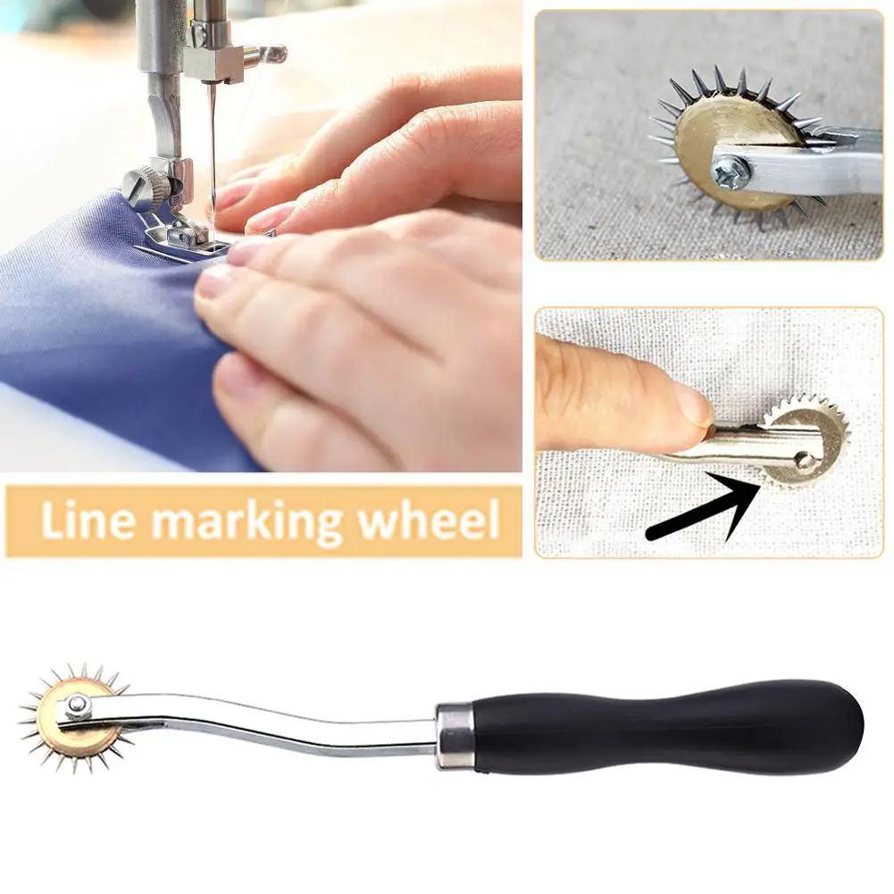 DIY Leather Craft Over Stitch Line Marking Wheel Gear Roulette Spacing Sewing