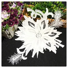 3D вышитый молочный шелк водорастворимый воротник цветок DIY кружева двойной воротник цветок