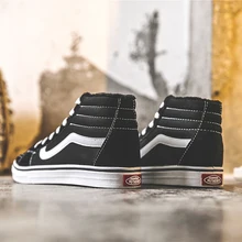 TRILEINO mid sk8 hi классика мужские черные белые туфли из вулканизованной парусины добавить хлопок обувь для скейтбординга кроссовки